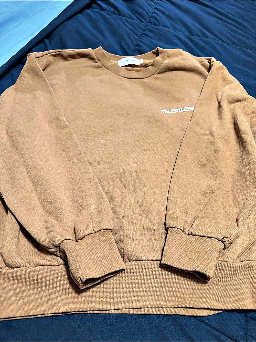 Talentless Crewneck Sweatshirt in Brown Size Small